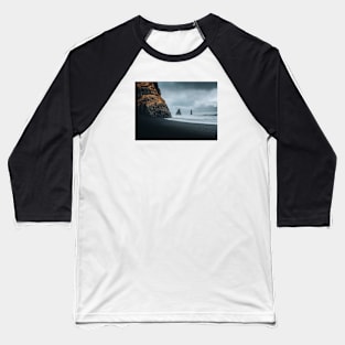 Black Sand Beach 2 Baseball T-Shirt